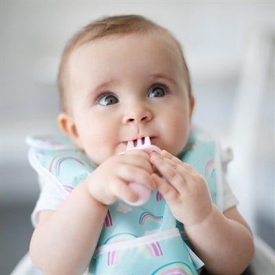 Bumkins Başlangıç Önlüğü (3-9 ay) 2li Paket - Rainbows & Unicorns