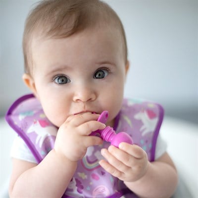 Bumkins Başlangıç Önlüğü (3-9 ay) 2li Paket - Rainbows & Unicorns