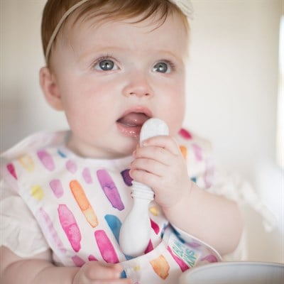 Bumkins Başlangıç Önlüğü (3-9 ay) 2li Paket - Watercolor & Brush Strokes