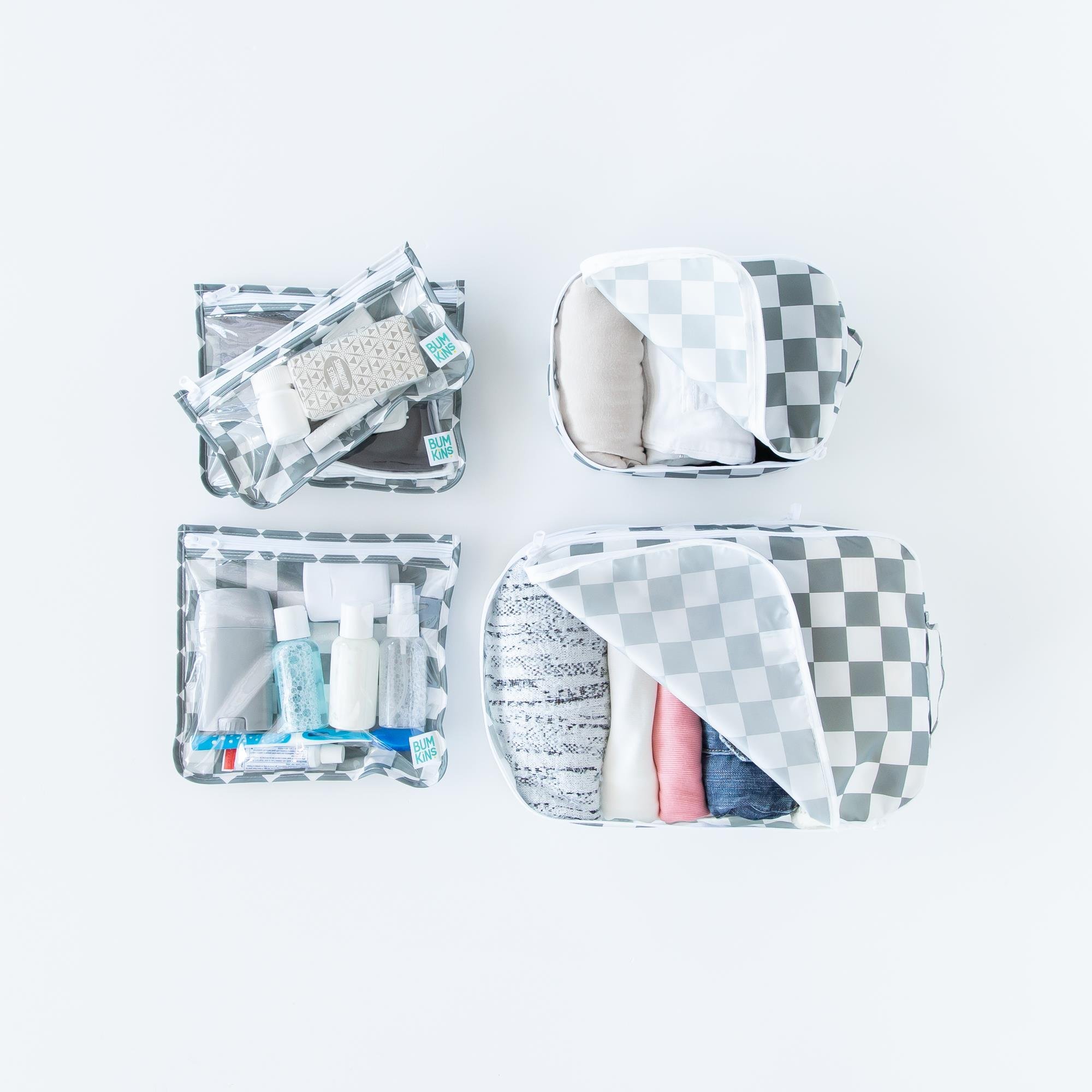 Bumkins Düzenleyici Çanta Seti - Charcoal Check 