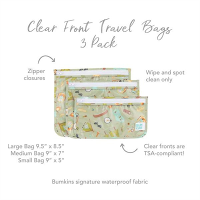 Bumkins Şeffaf Seyahat Çantası - Camp Gear