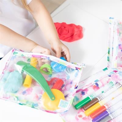 Bumkins Şeffaf Seyahat Çantası - Watercolor