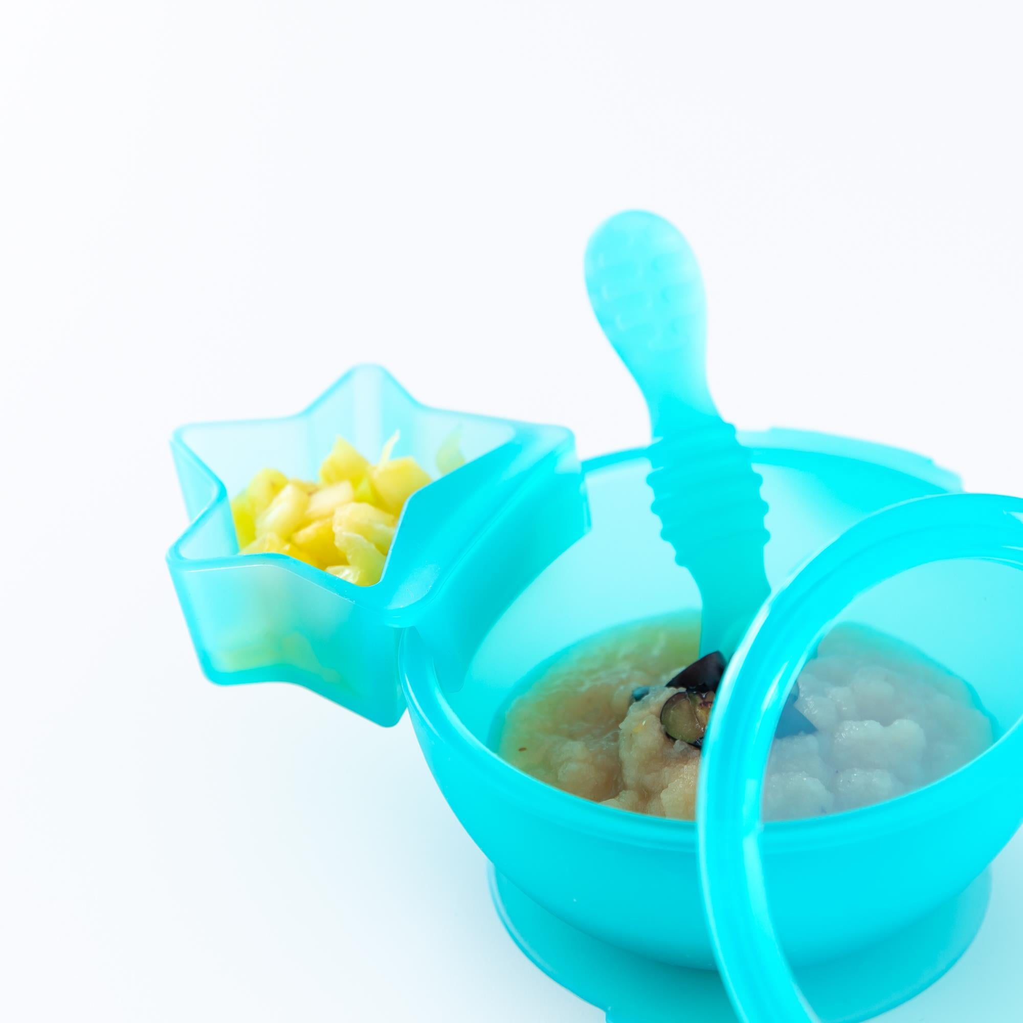 Bumkins Silikon Sos Tabağı - 2'li - Aqua Jelly
