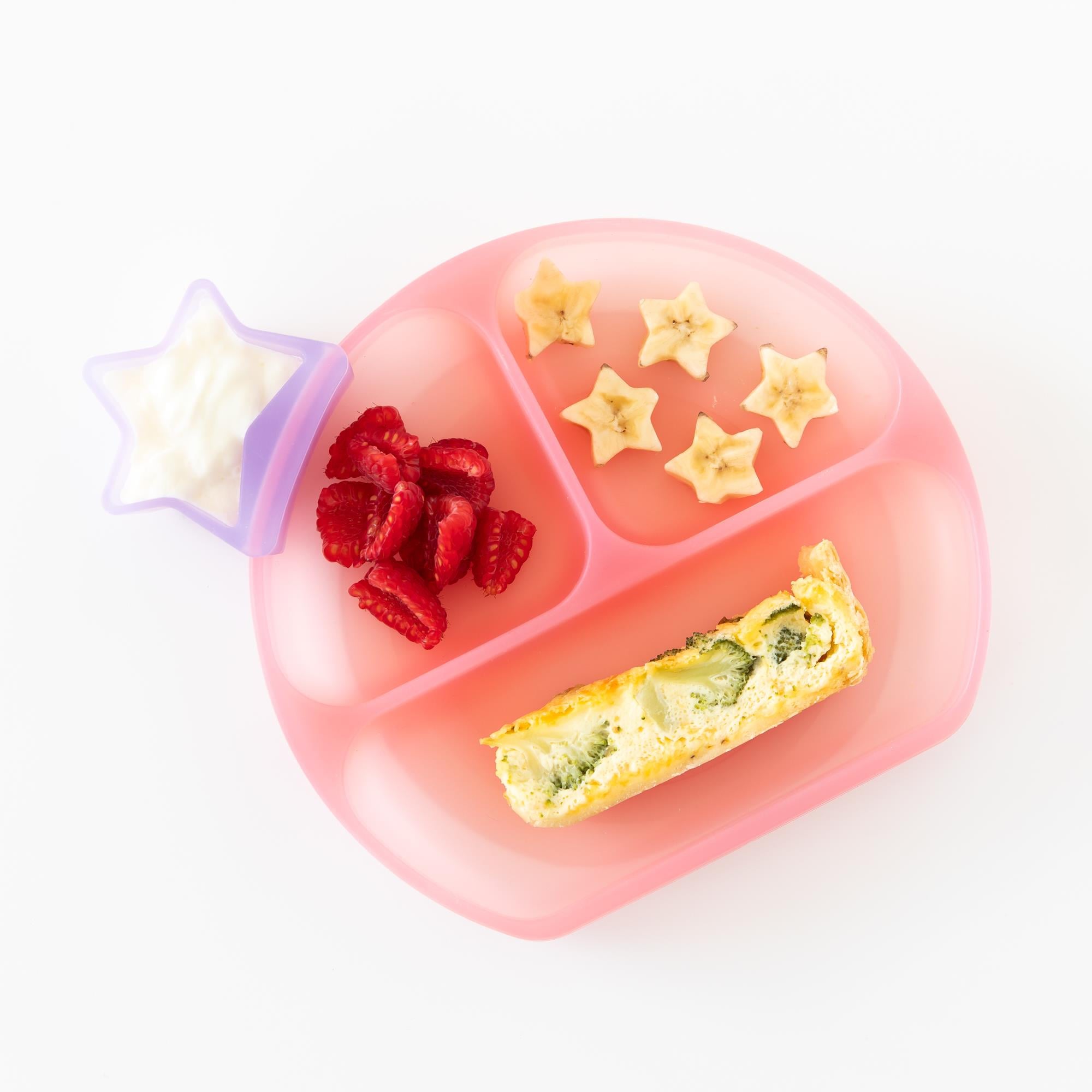 Bumkins Silikon Sos Tabağı - 2'li - Magenta Jelly