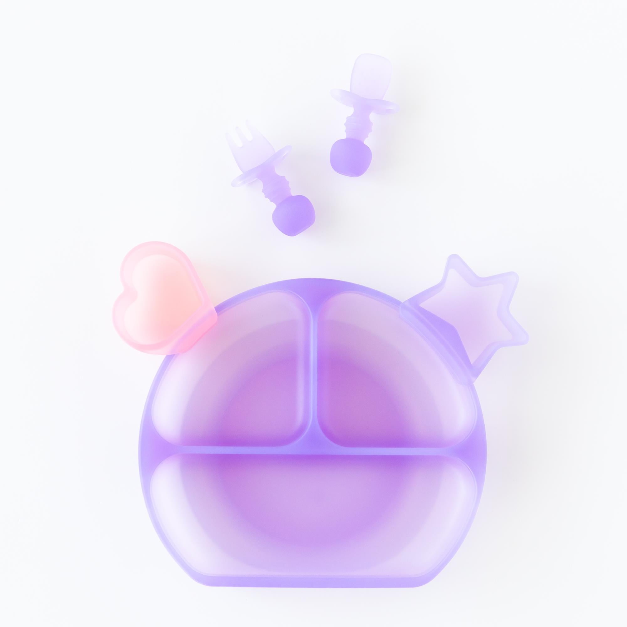 Bumkins Silikon Sos Tabağı - 2'li - Magenta Jelly