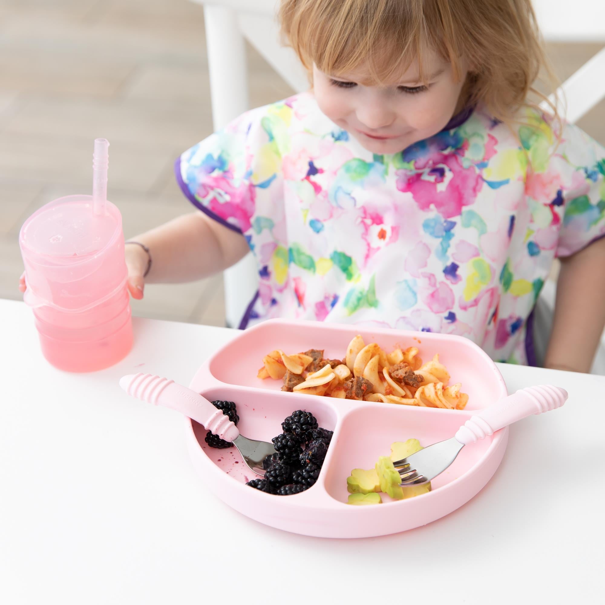 Bumkins Silikon Vakumlu Tabak - Pembe