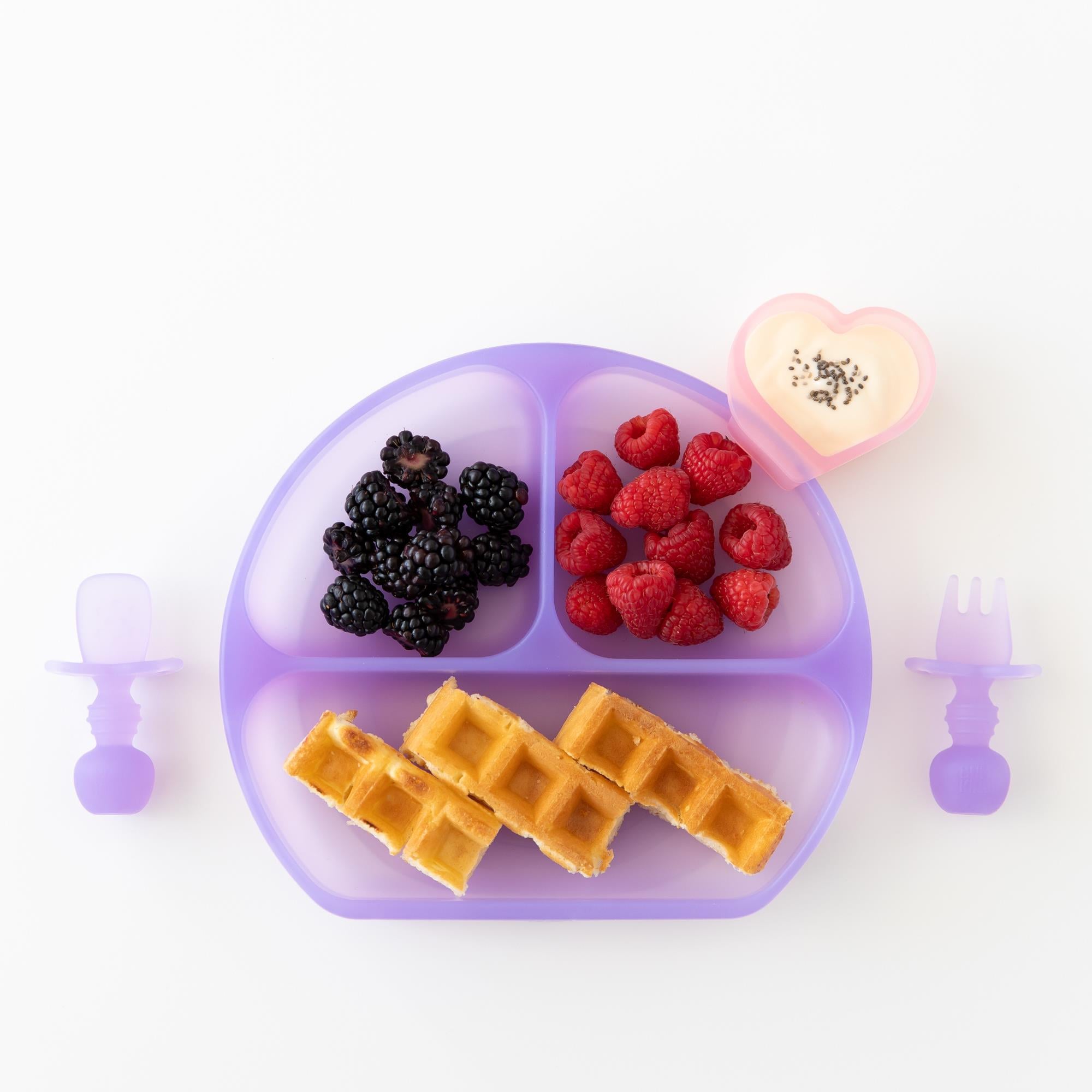 Bumkins Silikon Vakumlu Tabak - Purple Jelly