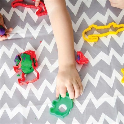 Bumkins Splat Mat / Çok Amaçlı Örtü - Gray Chevron