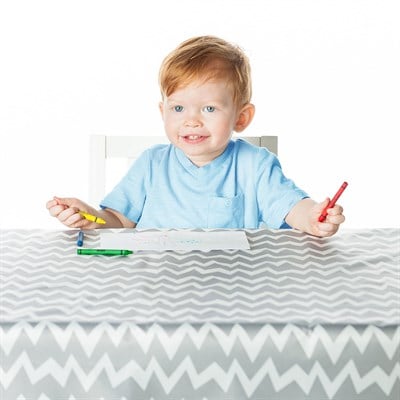 Bumkins Splat Mat / Çok Amaçlı Örtü - Gray Chevron