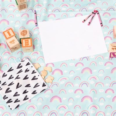 Bumkins Splat Mat / Çok Amaçlı Örtü - Rainbows