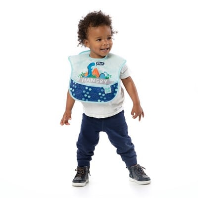 Bumkins Superbib Önlük 3'lü Paket - Hangry, Dinosaurs, Blue Tropic