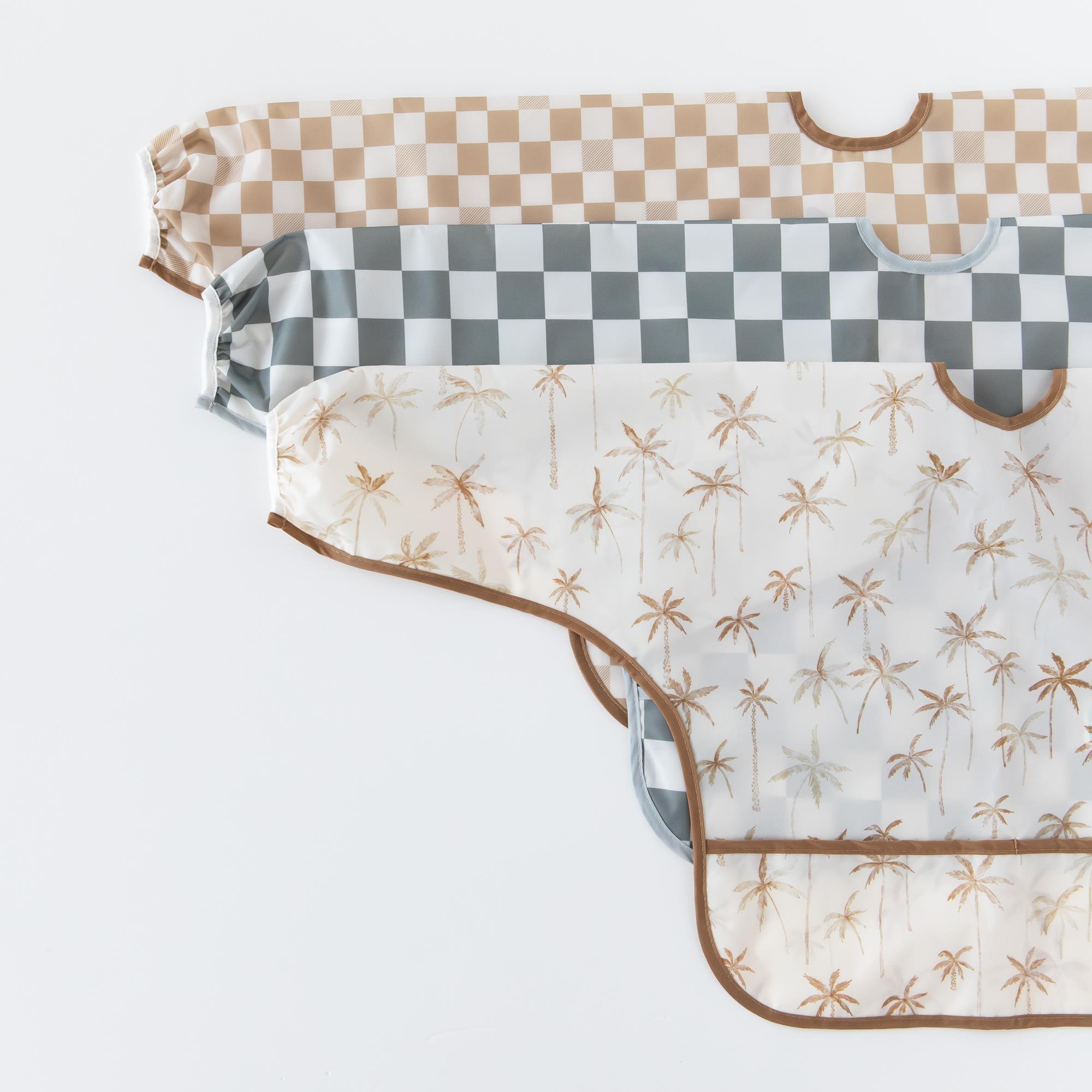 Bumkins Uzun Kollu Önlük (6-24 ay) - Charcoal Check