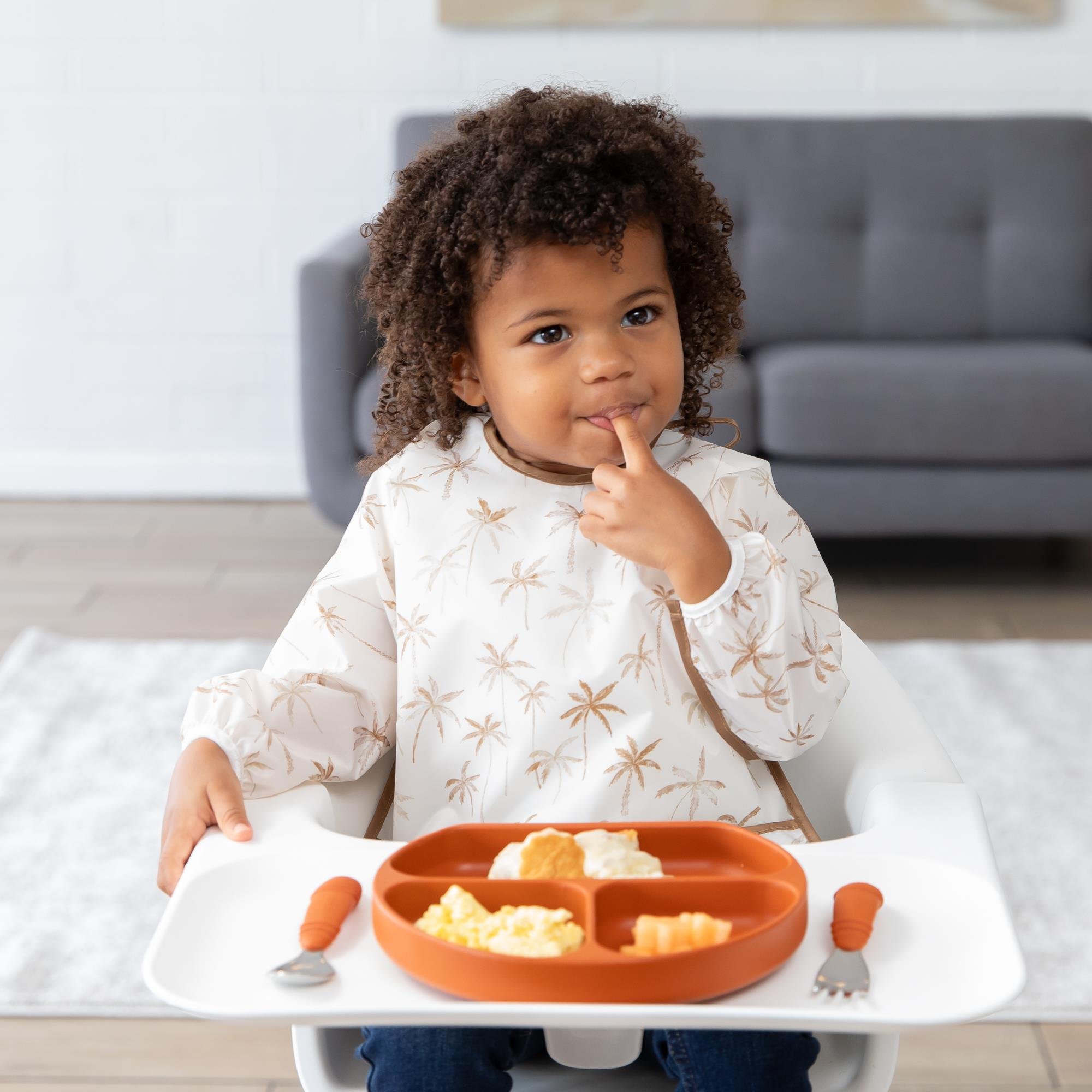 Bumkins Uzun Kollu Önlük (6-24 ay) - Palm Daze