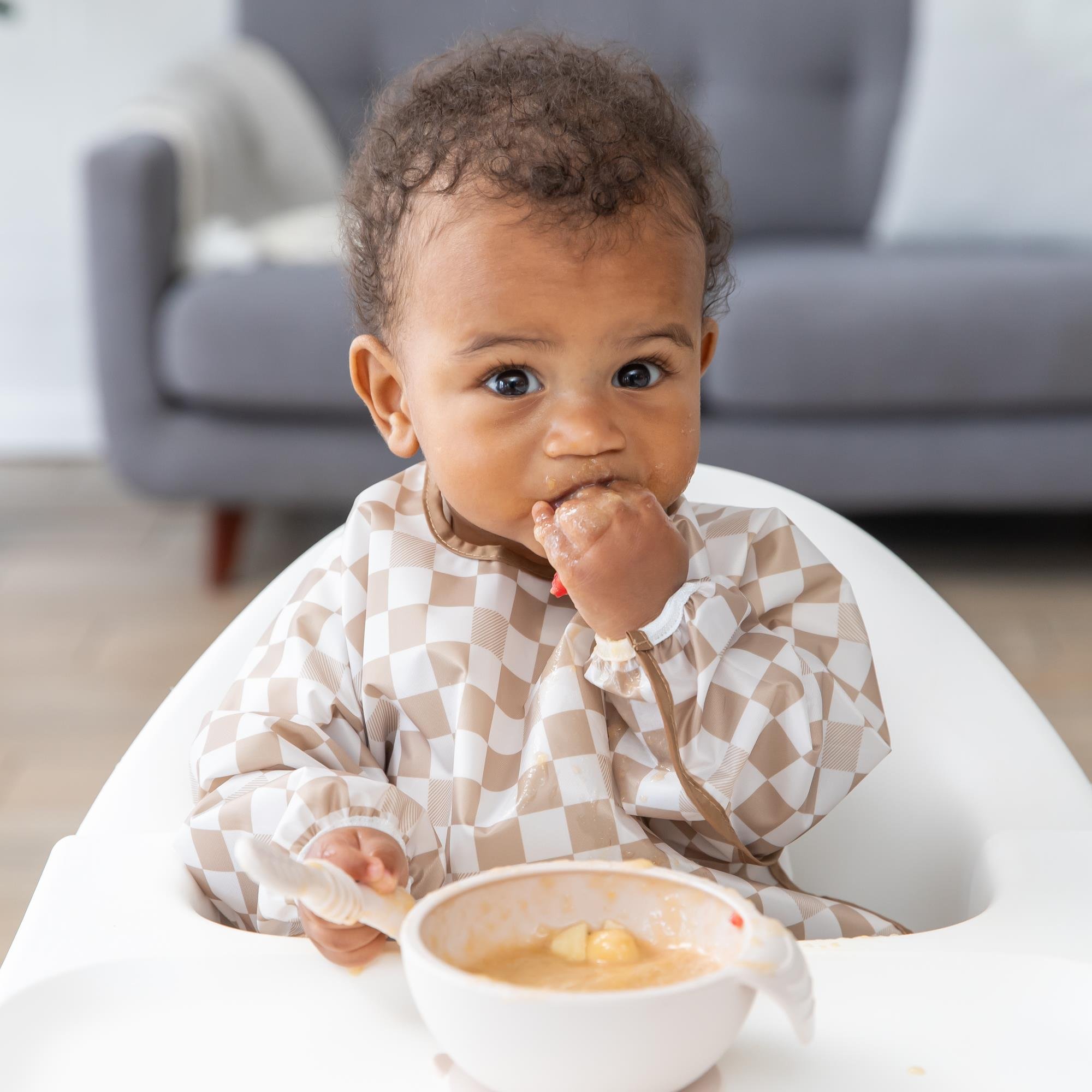 Bumkins Uzun Kollu Önlük (6-24 ay) - Sand Check