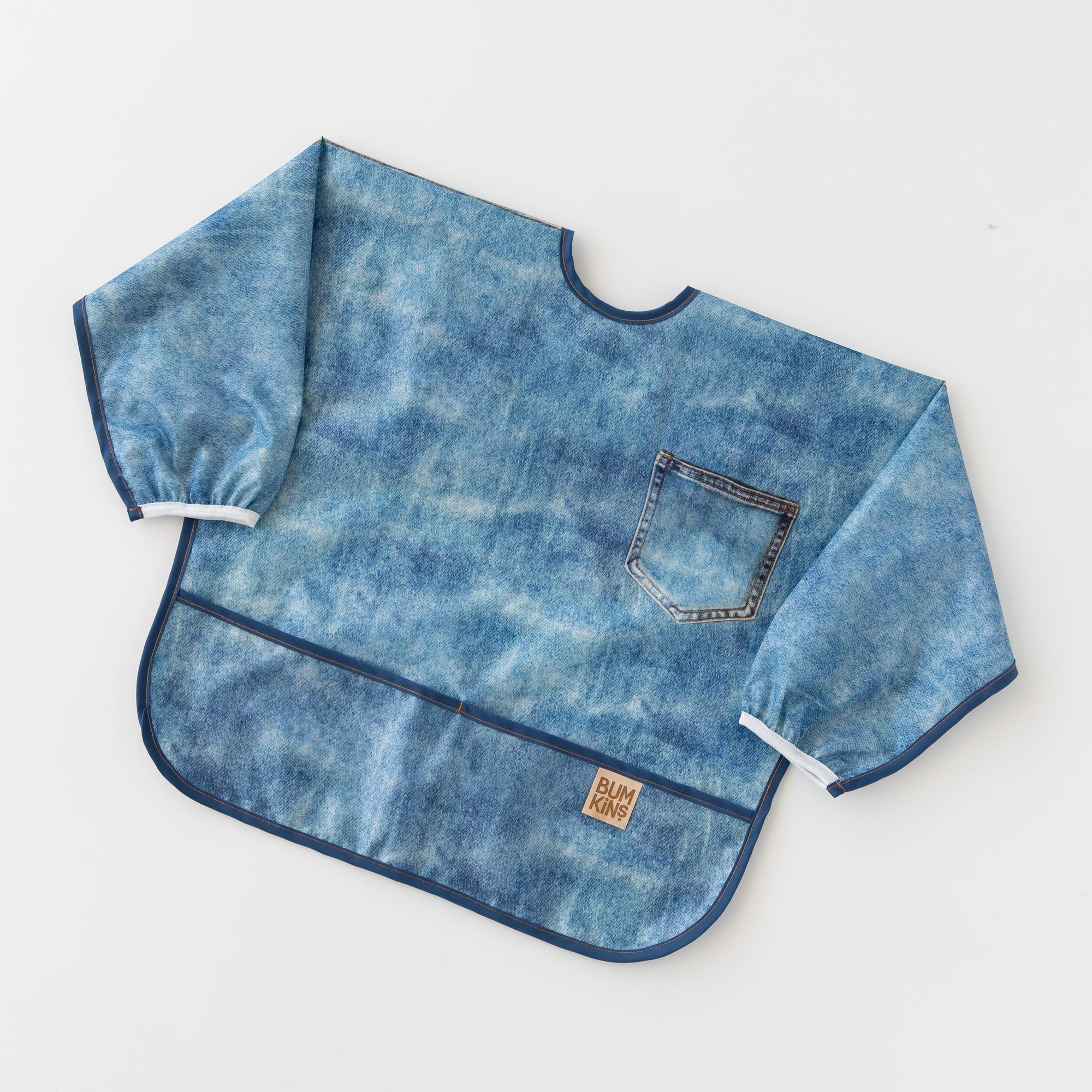 Bumkins x Roamio Uzun Kollu Önlük (6-24 ay) - Vintage Denim