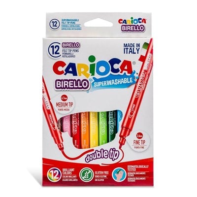 Carioca Birello Jumbo St Çift Uç Keçeli Kalem 12 Renk