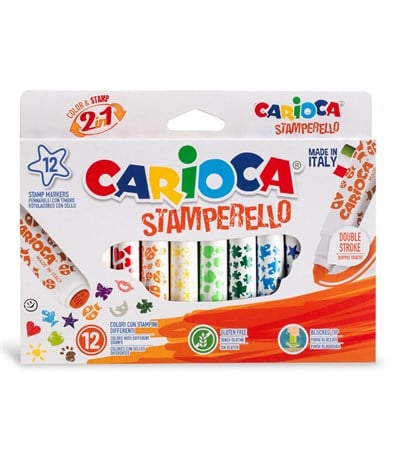 Carioca Carioca Stamperello Yıkanabilir Damga + Keçeli Boya Kalemi (12'li)