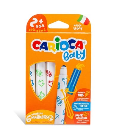 Carioca Jumbo Bebek Süper Yıkanabilir Keçeli Boya Kalemi (6'lı)