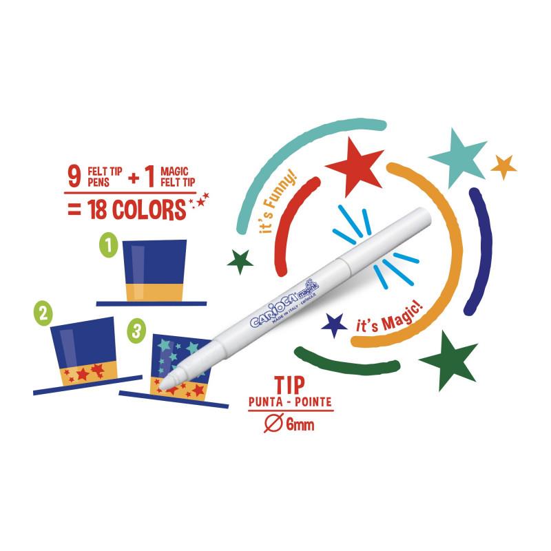 Carioca Renk Değiştiren Sihirli Keçeli Kalemler (9+1)