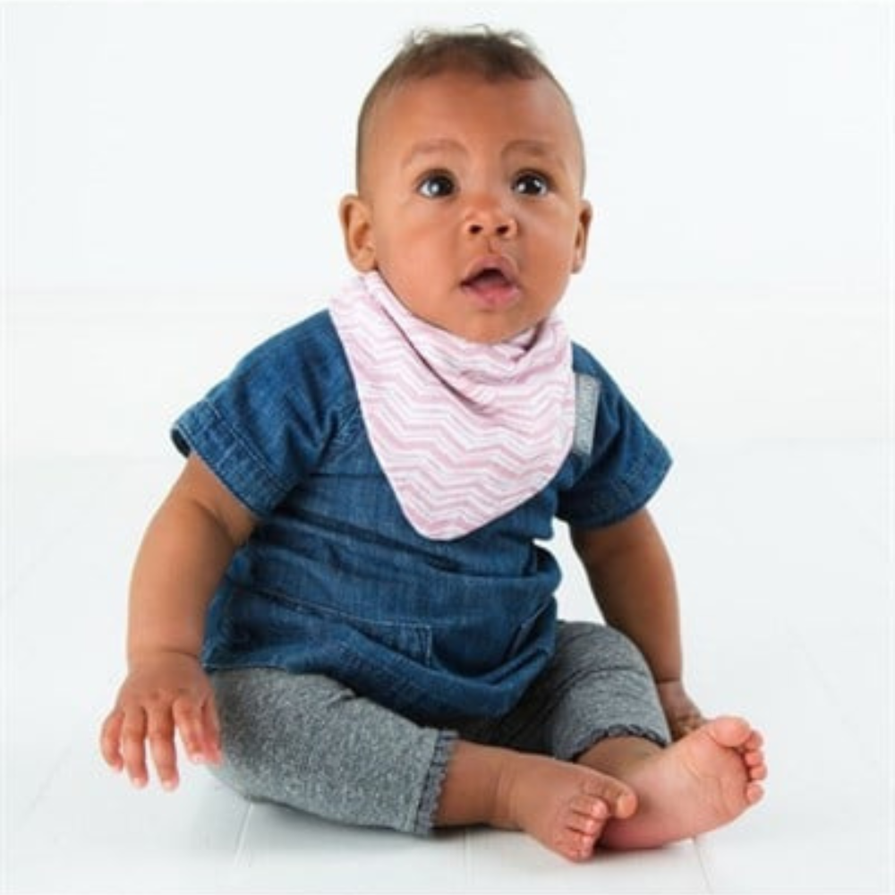 Cheeky Chompers Muslin Neckerbib Rosy Days & Hippo