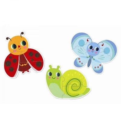 Djeco İlerleyen Puzzle / In The Garden - 3, 4, 5 Pcs