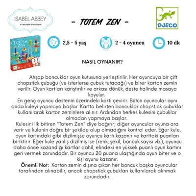 Djeco Klasik Oyunlar / Totem Zen