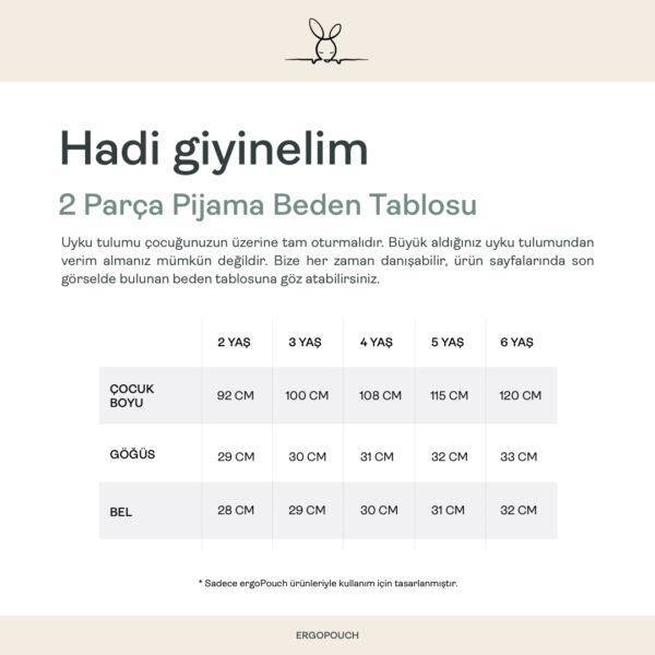 Ergopouch Organik Pamuk Pijama Takımı (1.0 TOG) - Savannah