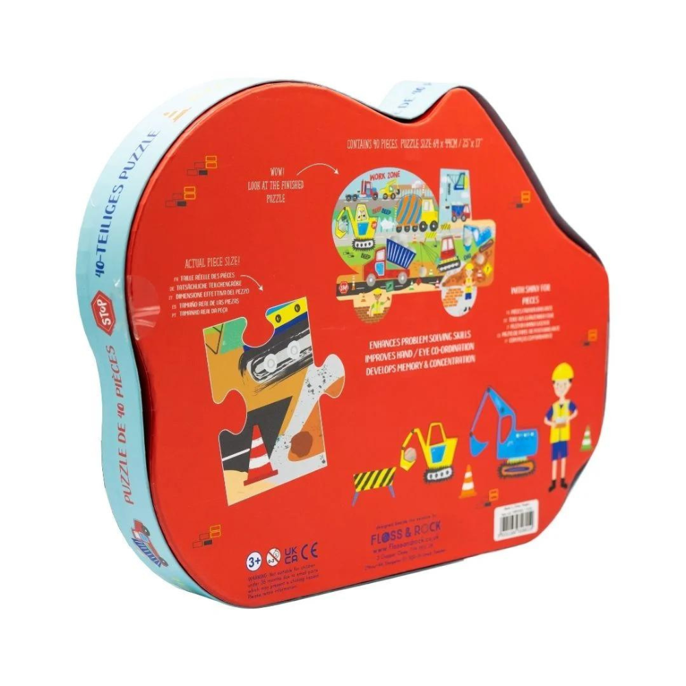 Floss & Rock 40 Parça “İnsaat Arabası” Şekilli Yap-Boz / Construction