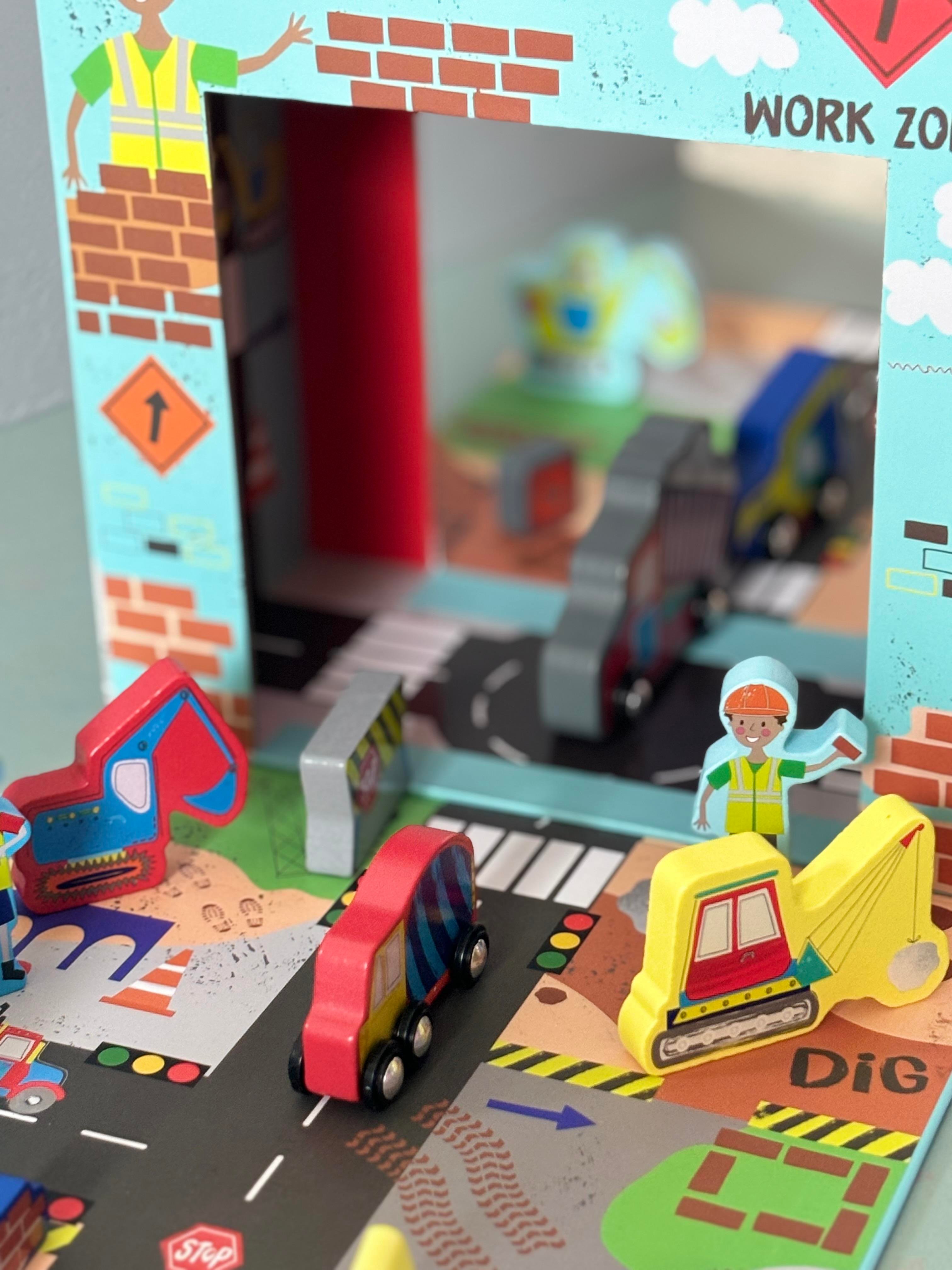 Floss & Rock Ahşap Figürlü Oyun Kutuları / Construction