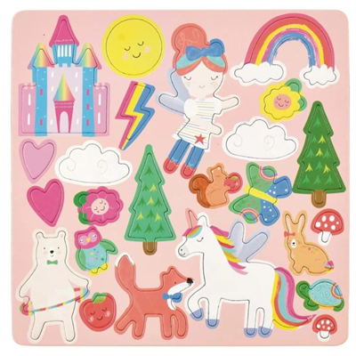 Floss & Rock Mıknatıslı Kutu Oyunları – 4'ü 1 arada / Rainbow Fairy