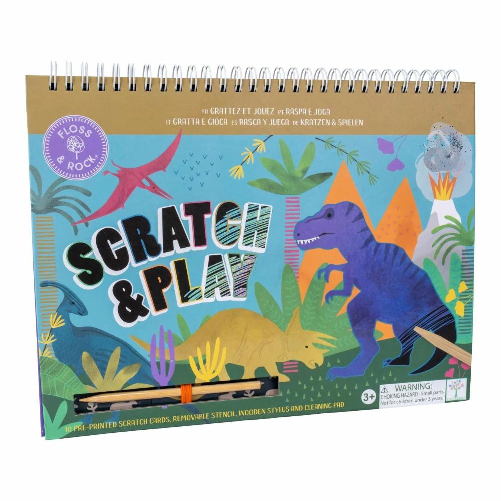 Floss & Rock Scratch and Play Aktivite Kitabı / Dino