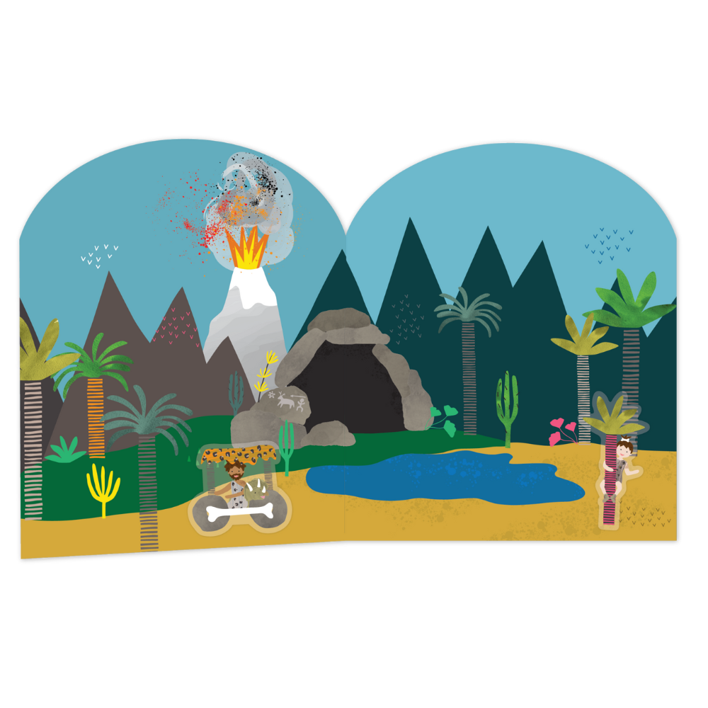 Floss & Rock Tak Çıkart Sticker Oyun Sahnesi / Dino  