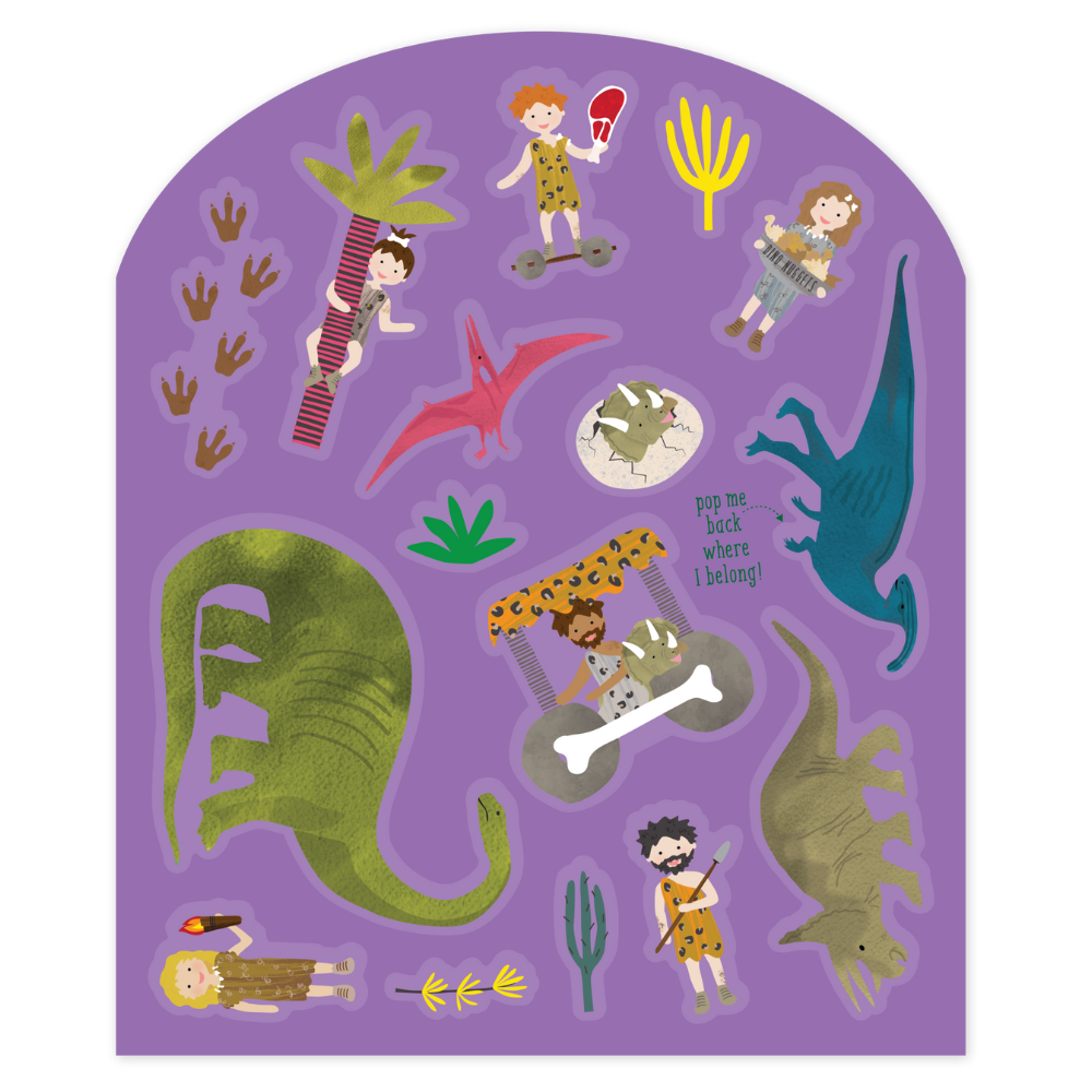 Floss & Rock Tak Çıkart Sticker Oyun Sahnesi / Dino  