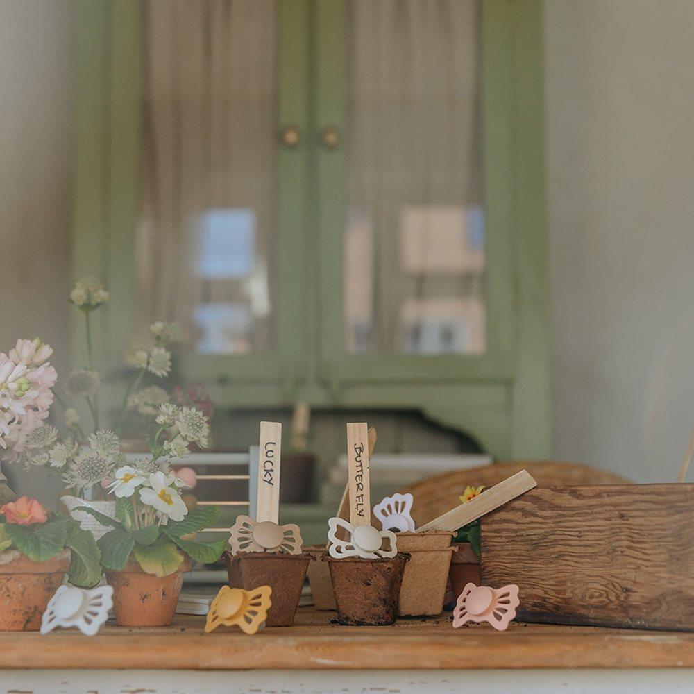 FRIGG Butterfly İkili Silikon Emzik - Cream / Blush