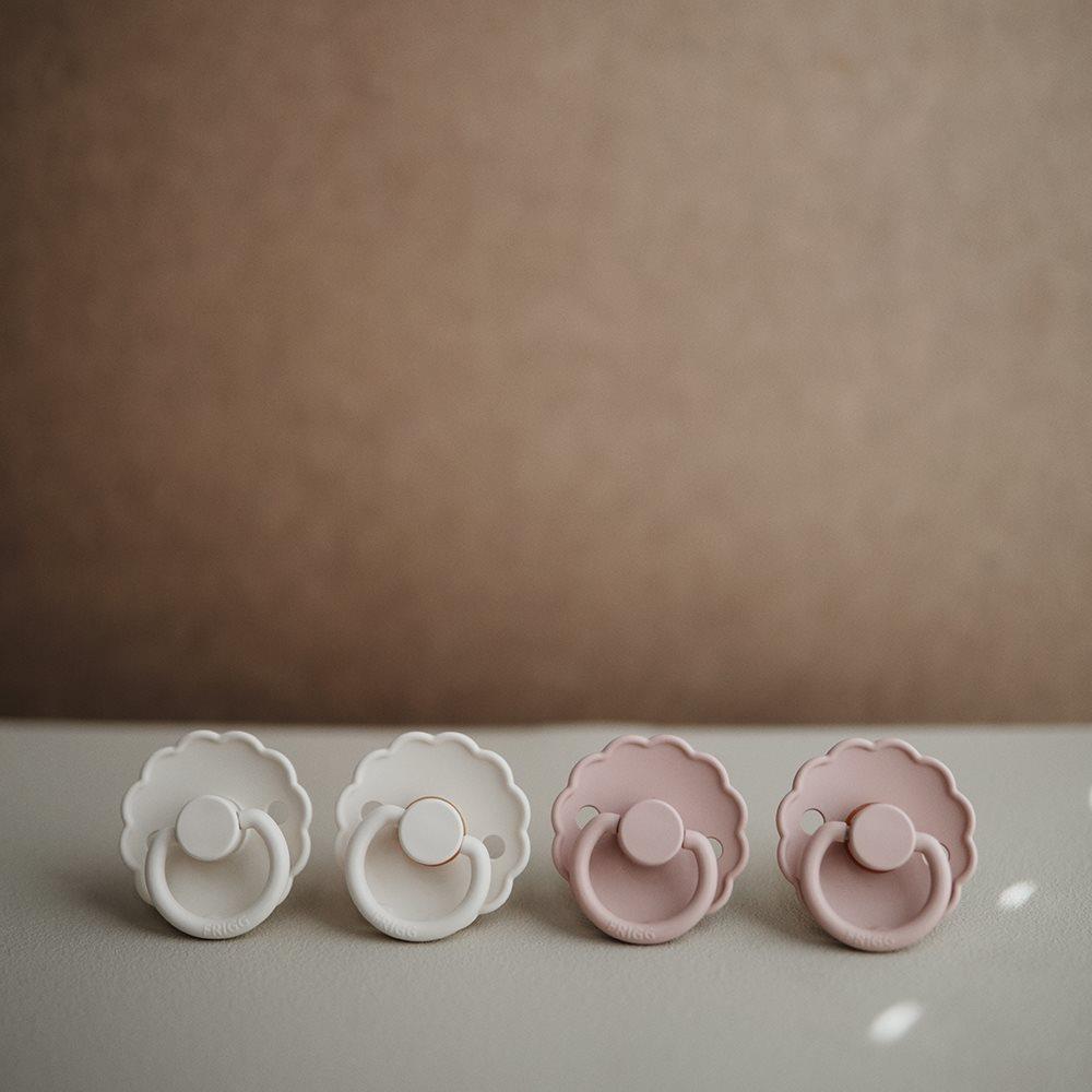 FRIGG Daisy İkili Kauçuk Emzik - Blush & Cream 0-6 Ay