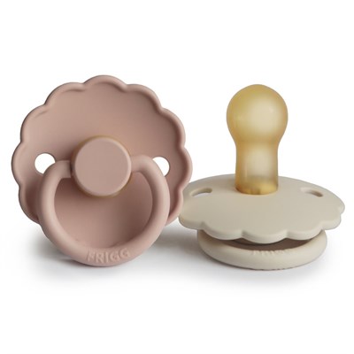 FRIGG Daisy Kauçuk Emzik 2'li - Blush & Cream