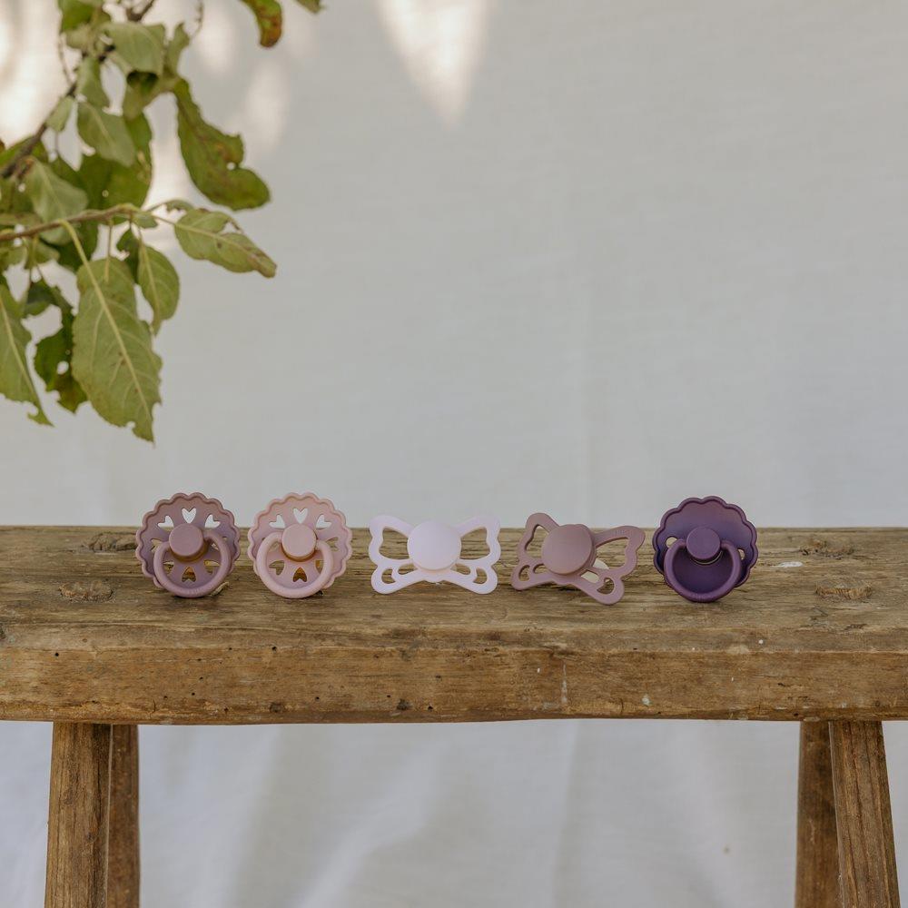 FRIGG Fairytale İkili Silikon Emzik - Twilight Mauve/Primrose  0-6 Ay