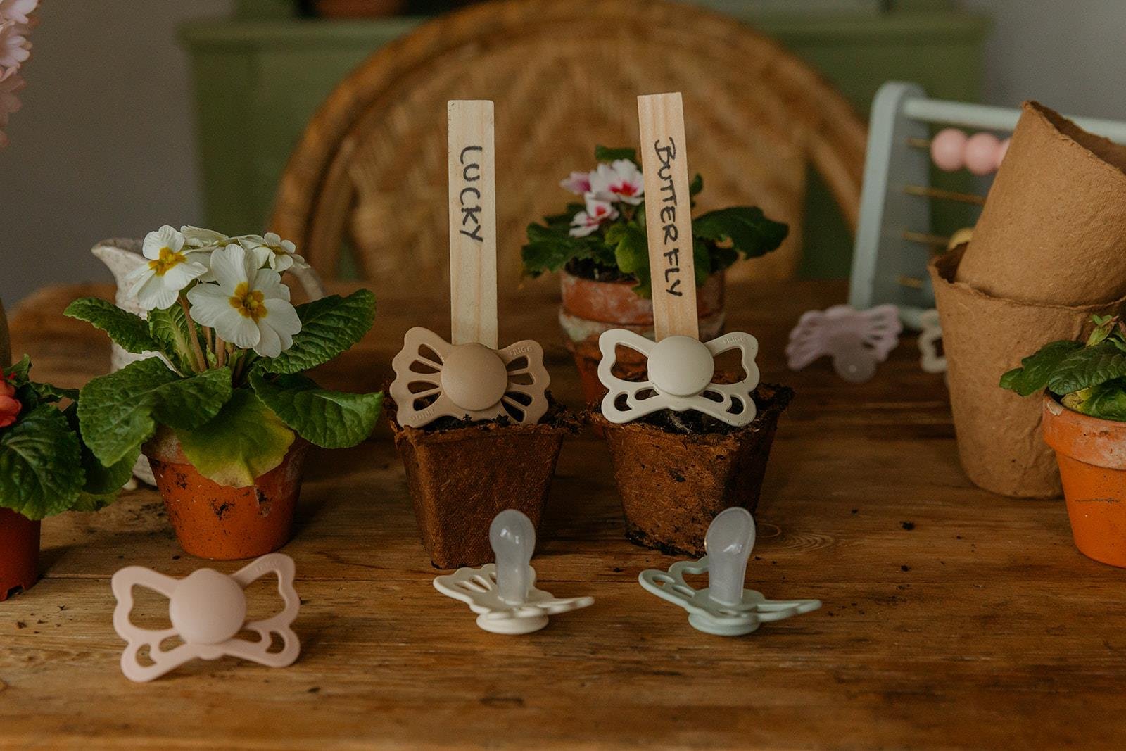 FRIGG Lucky İkili Silikon Emzik - Cream/Sage