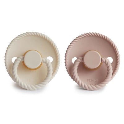 FRIGG Rope İkili Kauçuk Emzik - Blush/Cream