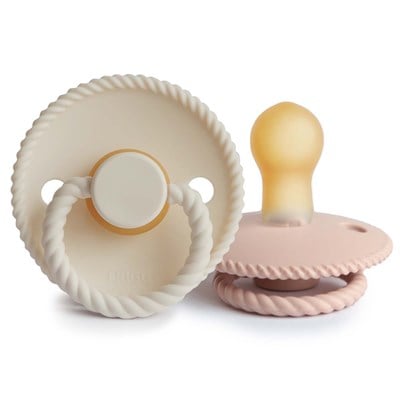 FRIGG Rope İkili Kauçuk Emzik - Blush/Cream