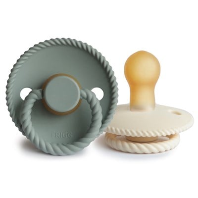 FRIGG Rope İkili Kauçuk Emzik - Cream / Sage