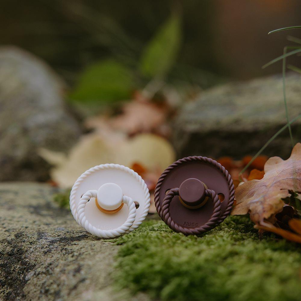 FRIGG Rope İkili Kauçuk Emzik - Cream/Cocoa