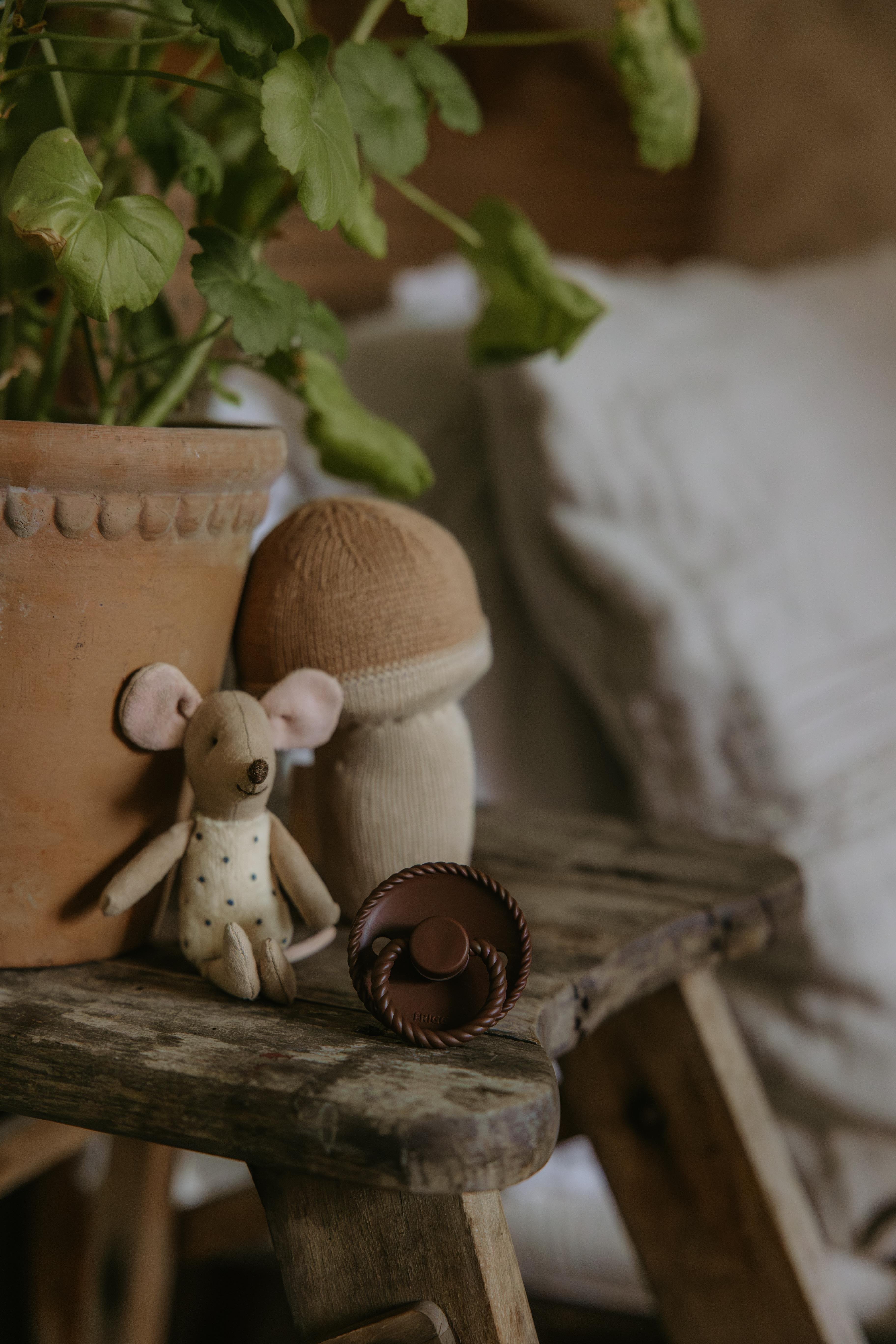 FRIGG Rope İkili Kauçuk Emzik - Cream/Cocoa