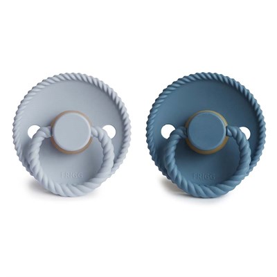 FRIGG Rope İkili Kauçuk Emzik - Ocean View / Powder Blue