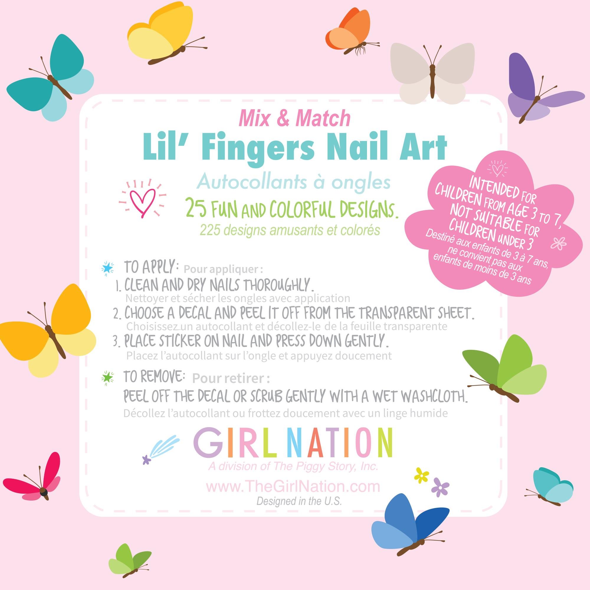 Girl Nation - Desenli Tırnak Çıkartmaları- Spring Fling