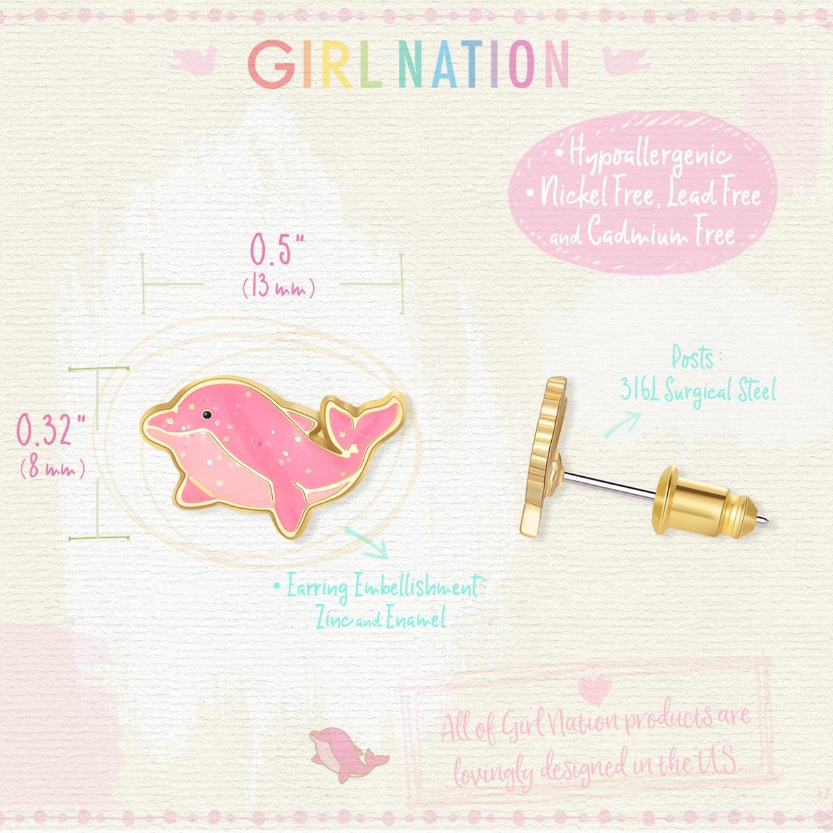 Girl Nation - Küpe - Dazzling Dolphin 
