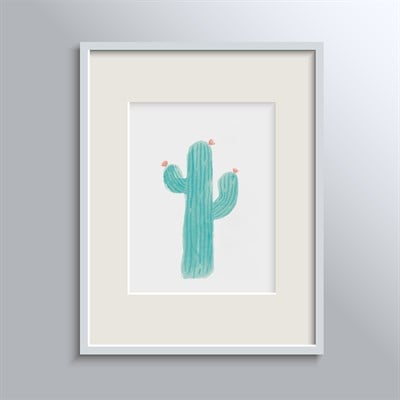 Happy Folks Çerçeveli Poster - Cactus No 2