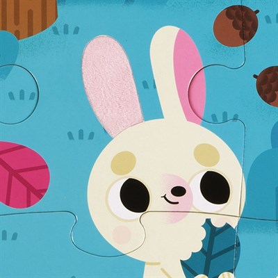 Janod 20 Parça Dokun Hisset Puzzle Hayvanlar