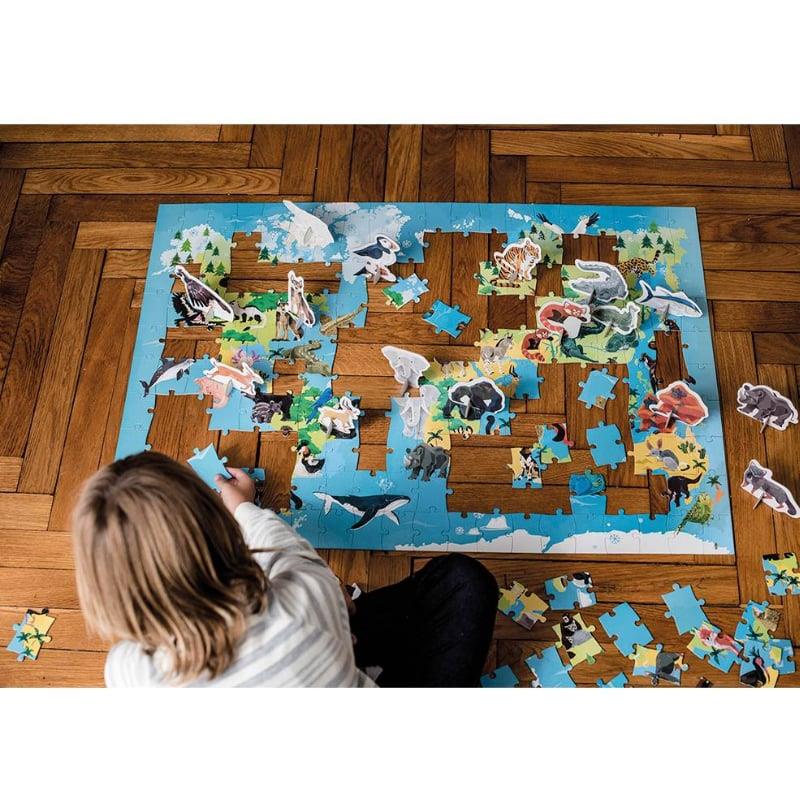 Janod 200 Parça Figürlü Puzzle - Hayvanlar