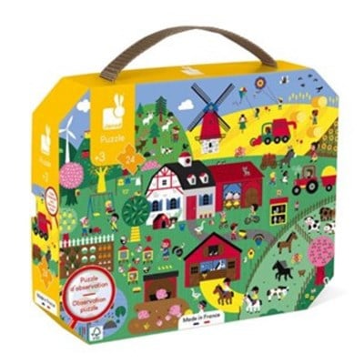 Janod 24 Parça Puzzle ve Bulmaca - Çiftlik